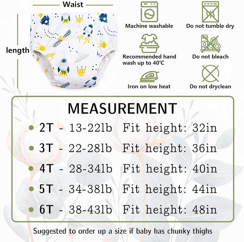 Max Shape Cotton Training Pants for Baby and Toddler Boys,Toddler Boys Potty Training Underwear 5 Pack - Image 2